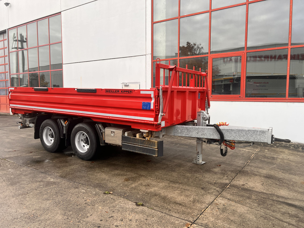 Meiller MZDAL 18 t Tandemkipper Tieflader Schotter- Klappe, neuwertig - Tipper trailer: picture 3 Meiller MZDAL 18 t Tandemkipper Tieflader Schotter- Klappe, neuwertig - Tipper trailer: picture 3