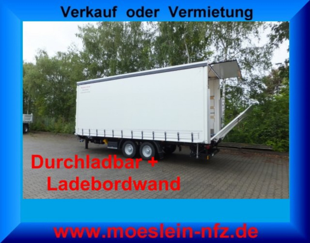 New Curtainsider trailer Möslein TPS 11 DL 7,30 neuer Planenanhänger, Ladebordwand + Durchladbar: picture 1