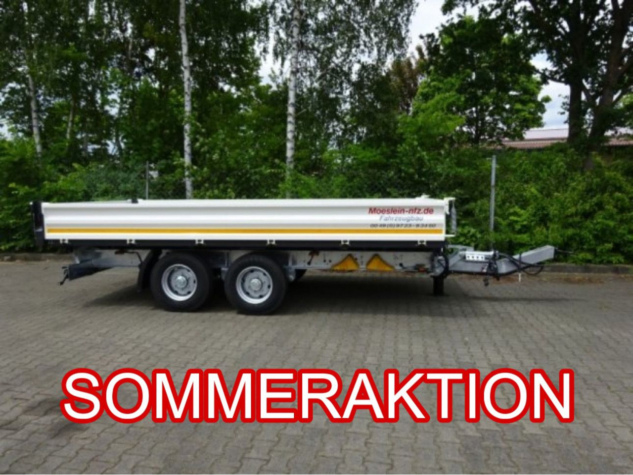 Möslein TTD 11 Weiß neuer Tandem 3- Seitenkipper Tieflader-- Neufahrzeug -- - Tipper trailer: picture 1 Möslein TTD 11 Weiß neuer Tandem 3- Seitenkipper Tieflader-- Neufahrzeug -- - Tipper trailer: picture 1