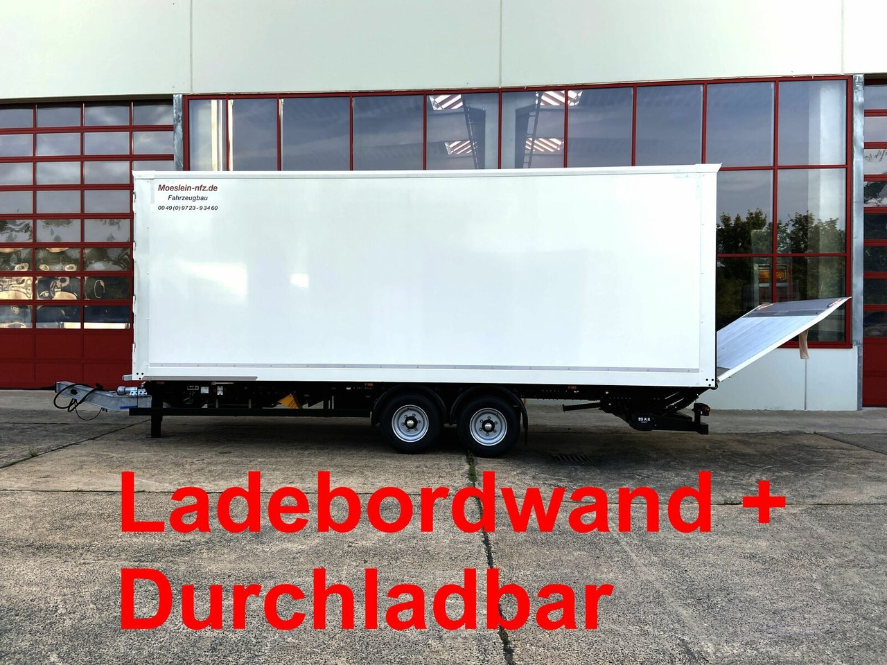 Möslein Tandem Koffer, Ladebordwand 1,5 t + Durchladbar - Closed box trailer: picture 1 Möslein Tandem Koffer, Ladebordwand 1,5 t + Durchladbar - Closed box trailer: picture 1