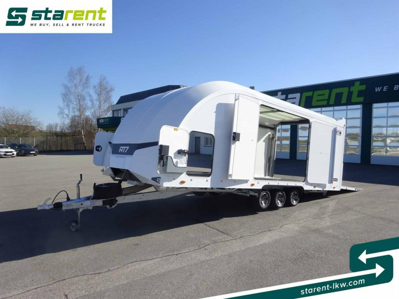 New Autotransporter trailer Brian James Trailers Race Transporter 7 Seilwinde elektrische Klappe: picture 9