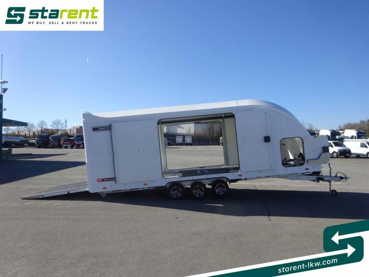 New Autotransporter trailer Brian James Trailers Race Transporter 7 Seilwinde elektrische Klappe: picture 12