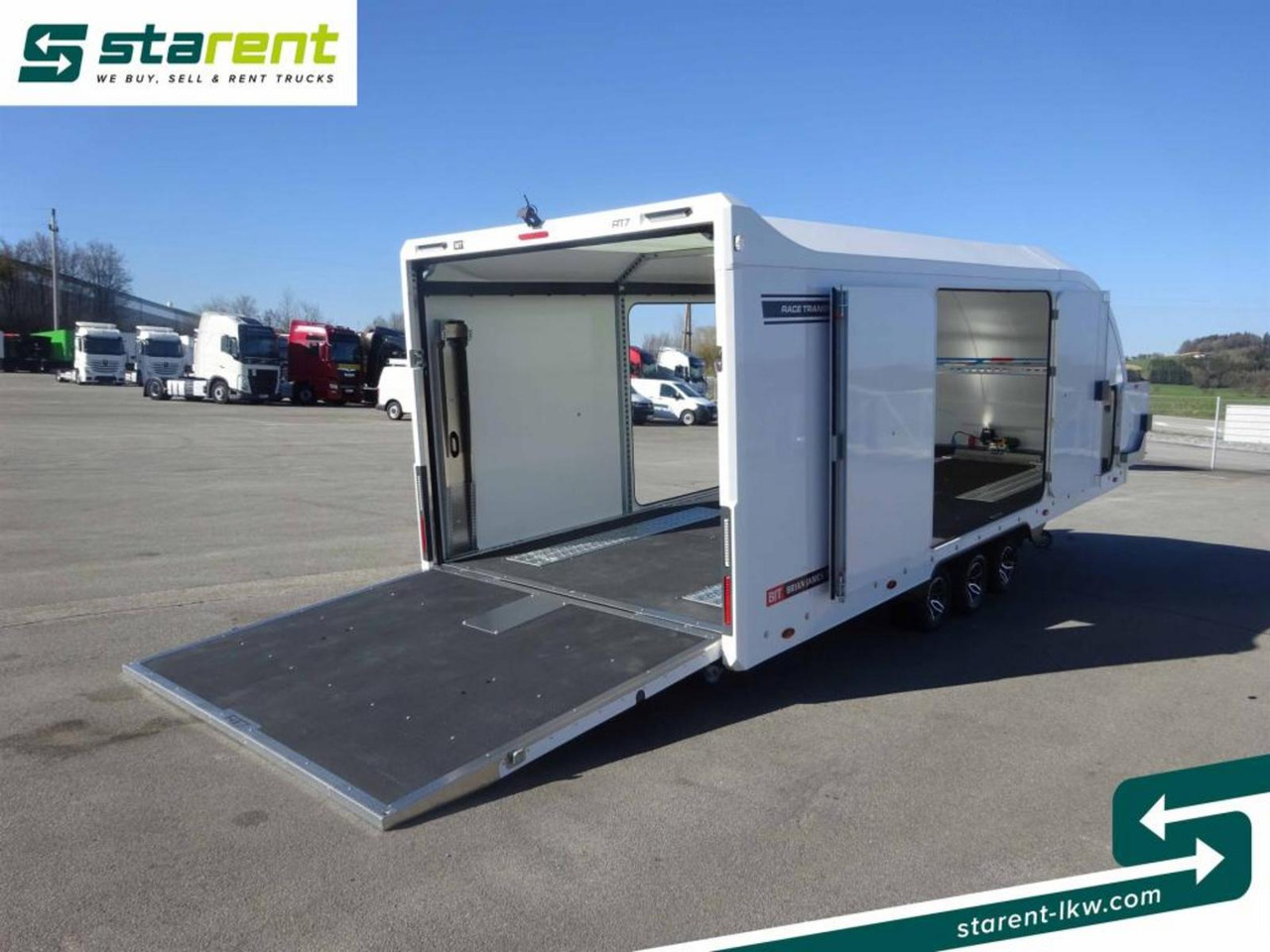 New Autotransporter trailer Brian James Trailers Race Transporter 7 Seilwinde elektrische Klappe: picture 13