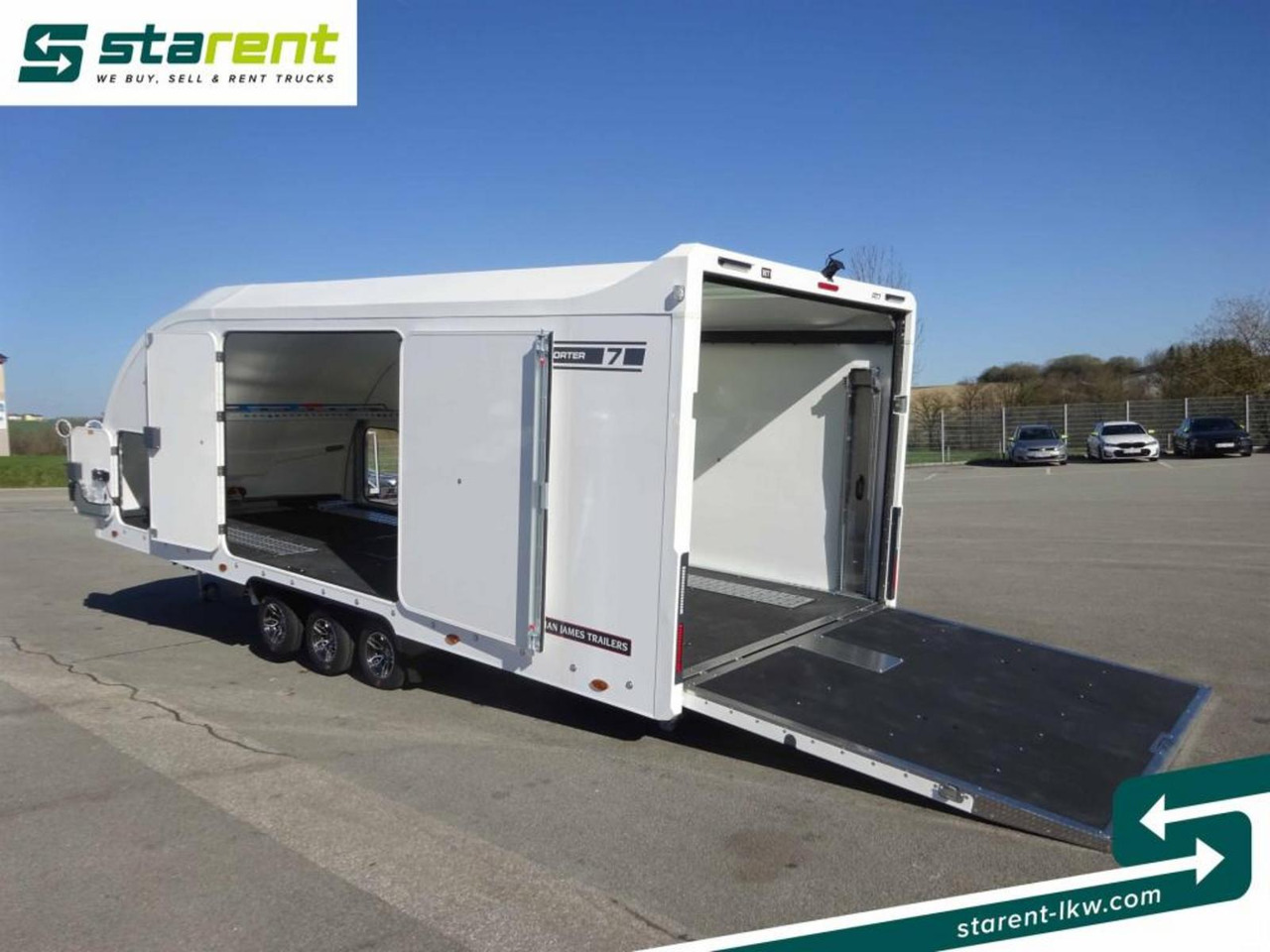 New Autotransporter trailer Brian James Trailers Race Transporter 7 Seilwinde elektrische Klappe: picture 14