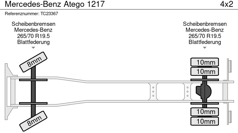 Container transporter/ Swap body truck Mercedes-Benz Atego 1217: picture 6 Container transporter/ Swap body truck Mercedes-Benz Atego 1217: picture 6