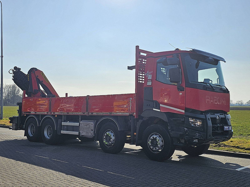 Dropside/ Flatbed truck, Crane truck Renault C 430 8X4 PALF. PK27000-F: picture 5