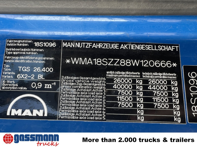 MAN TGA 26.400 6x2-4 BL, A1, Lenk-/Liftachse, ADR, - Tanker truck: picture 4 MAN TGA 26.400 6x2-4 BL, A1, Lenk-/Liftachse, ADR, - Tanker truck: picture 4