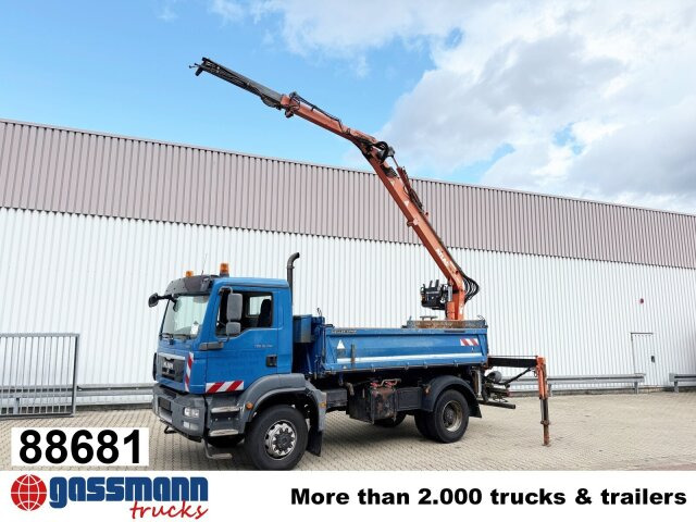 MAN TGM 18.290 4X4 BB, EEV, Heckkran Atlas AK - Tipper, Crane truck: picture 1 MAN TGM 18.290 4X4 BB, EEV, Heckkran Atlas AK - Tipper, Crane truck: picture 1