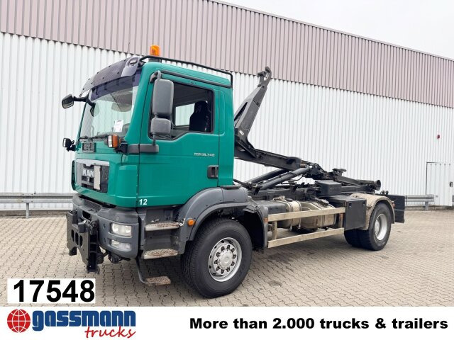 MAN TGM 18.340 4x4 BB, Hiab LHT 19046 Abrollkipper, - Hook lift truck: picture 1 MAN TGM 18.340 4x4 BB, Hiab LHT 19046 Abrollkipper, - Hook lift truck: picture 1