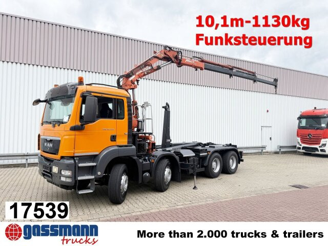 MAN TGS 35.440 8x4 BL, Meiller 19.62, Atlas Kran - Hook lift truck, Crane truck: picture 1 MAN TGS 35.440 8x4 BL, Meiller 19.62, Atlas Kran - Hook lift truck, Crane truck: picture 1