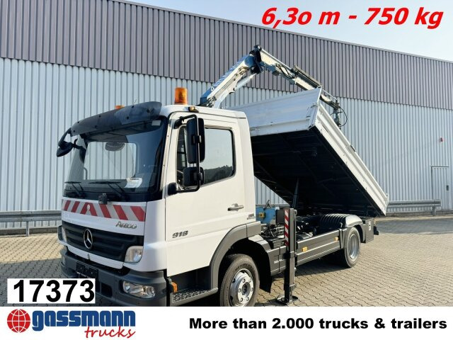 Mercedes-Benz Atego 818 K 4x2 mit Kran Atlas AK 50.1-A2 - Tipper, Crane truck: picture 1 Mercedes-Benz Atego 818 K 4x2 mit Kran Atlas AK 50.1-A2 - Tipper, Crane truck: picture 1