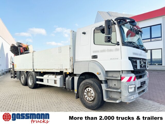 Dropside/ Flatbed truck, Crane truck Mercedes-Benz Axor 2536/43 L 6x2 mit Heckkran Palfinger PK: picture 11