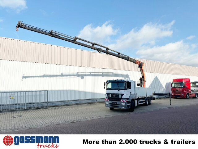 Dropside/ Flatbed truck, Crane truck Mercedes-Benz Axor 2536/43 L 6x2 mit Heckkran Palfinger PK: picture 8