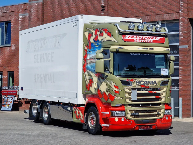 Scania R580 V8 Topline 6x2 - Box with sidedoors - Retarder - Full air - 4.55WB - Box truck: picture 1 Scania R580 V8 Topline 6x2 - Box with sidedoors - Retarder - Full air - 4.55WB - Box truck: picture 1