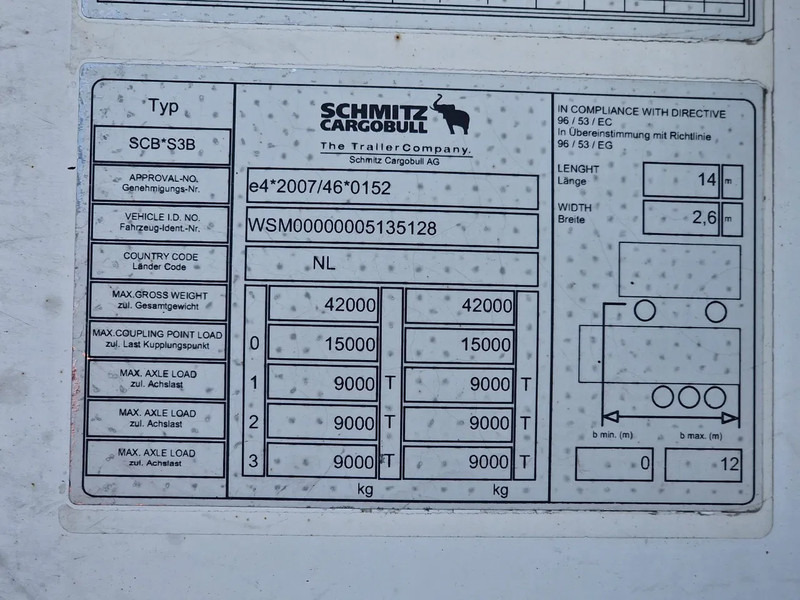 Refrigerated semi-trailer Schmitz Cargobull SCB*S3B Thermoking SLXe 300 Frigo - Dhollandia Loadlift 2.000 KG: picture 19 Refrigerated semi-trailer Schmitz Cargobull SCB*S3B Thermoking SLXe 300 Frigo - Dhollandia Loadlift 2.000 KG: picture 19