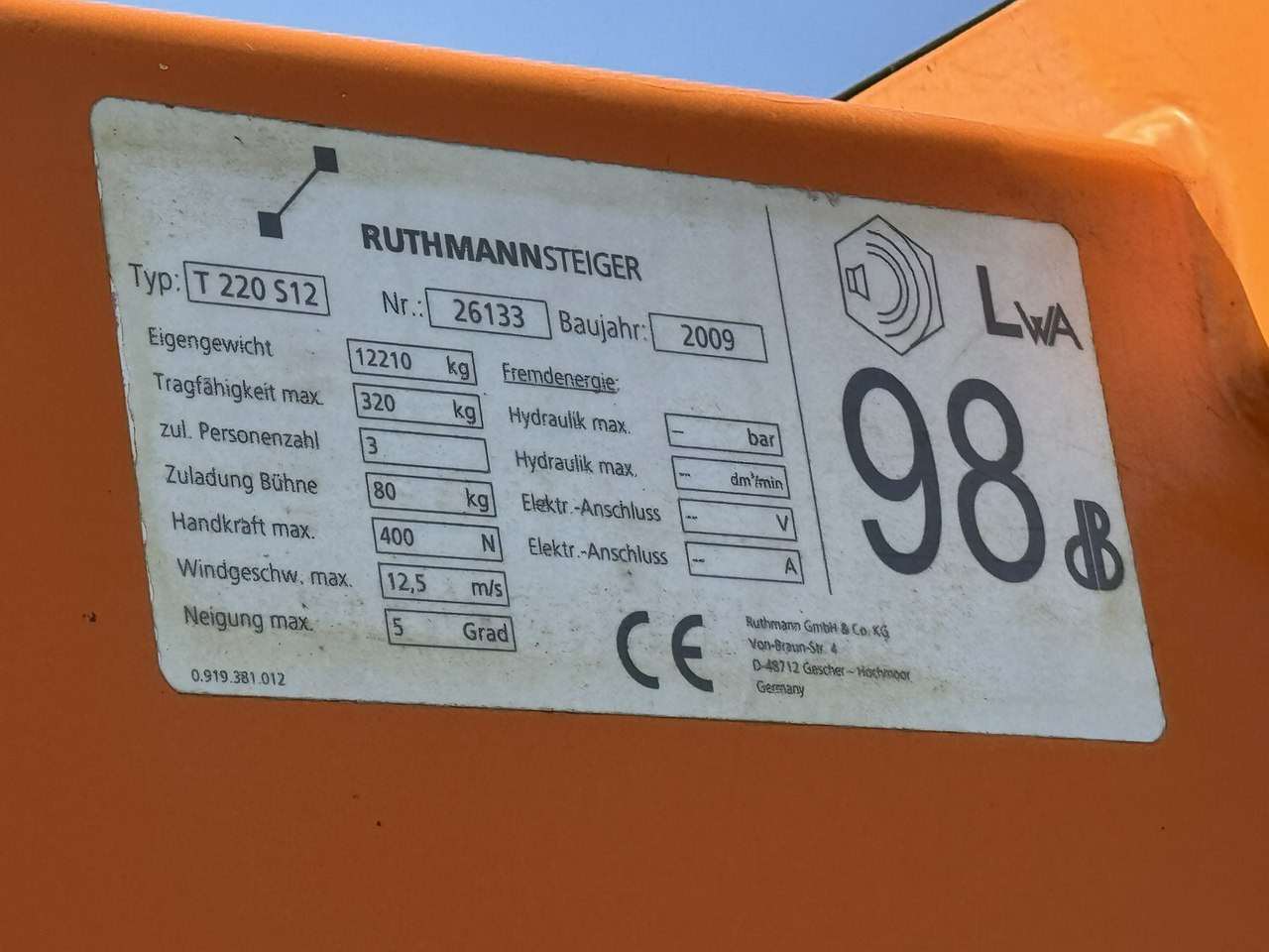 Truck mounted aerial platform Mercedes Atego 1324 4x4 Zwyżka RUTHMANN STEIGER T220S12 Podnośnik Koszowy: picture 12