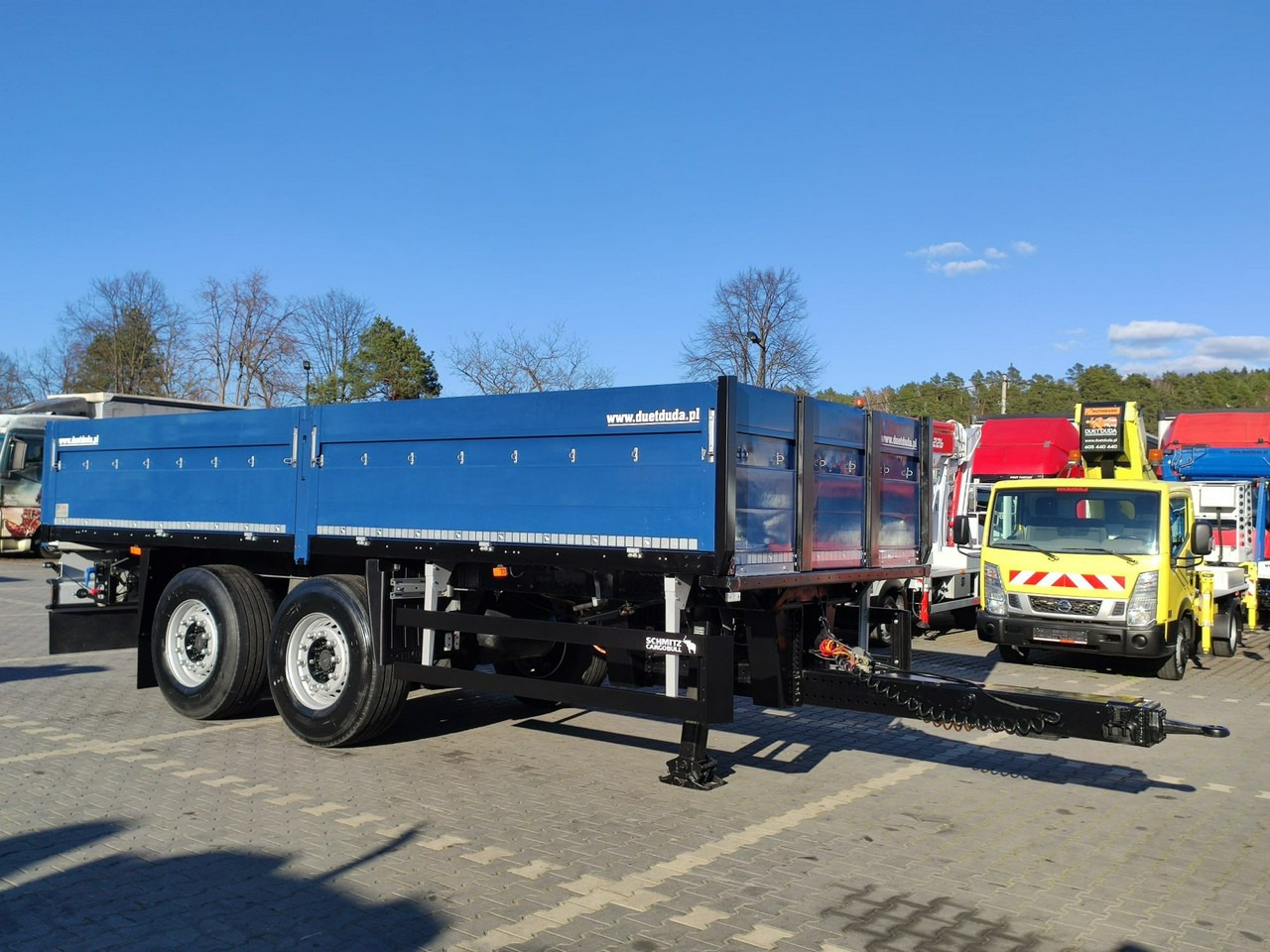 Schmitz Cargobull Ciężarowa 2-osiowa na poduszkach Tandem Stan Unikat !!! - Dropside/ Flatbed trailer: picture 5 Schmitz Cargobull Ciężarowa 2-osiowa na poduszkach Tandem Stan Unikat !!! - Dropside/ Flatbed trailer: picture 5