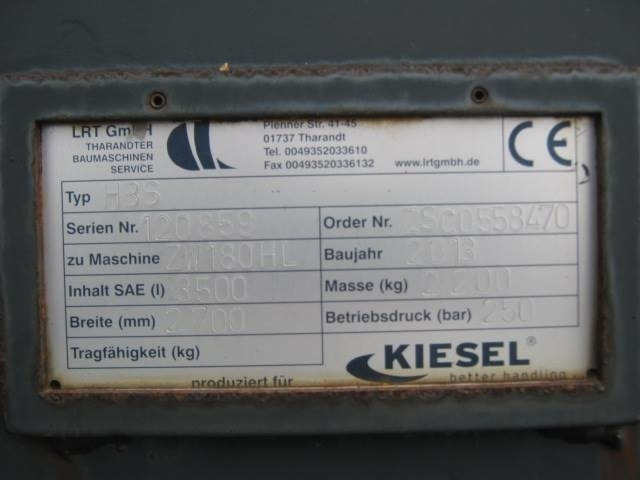 LRT NIEDERHALTERSCHAUFEL 2700MM Hitachi ZW180 - Bucket for Construction machinery: picture 2 LRT NIEDERHALTERSCHAUFEL 2700MM Hitachi ZW180 - Bucket for Construction machinery: picture 2