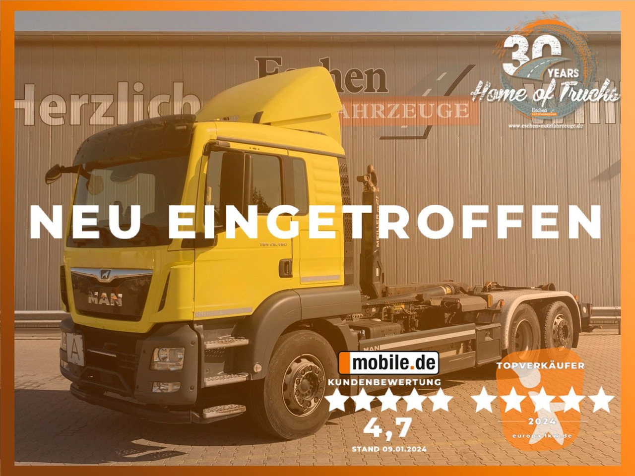 MAN TGS 26.460 6x2-4 | MEILLER RS21.65*Funk*Retarder - Hook lift truck: picture 1 MAN TGS 26.460 6x2-4 | MEILLER RS21.65*Funk*Retarder - Hook lift truck: picture 1