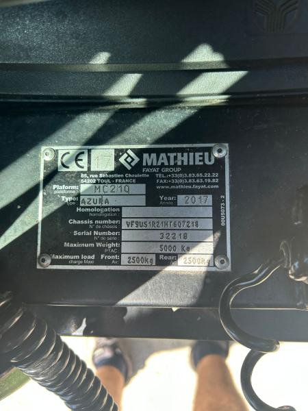 Road sweeper Mathieu Azura MC210: picture 8