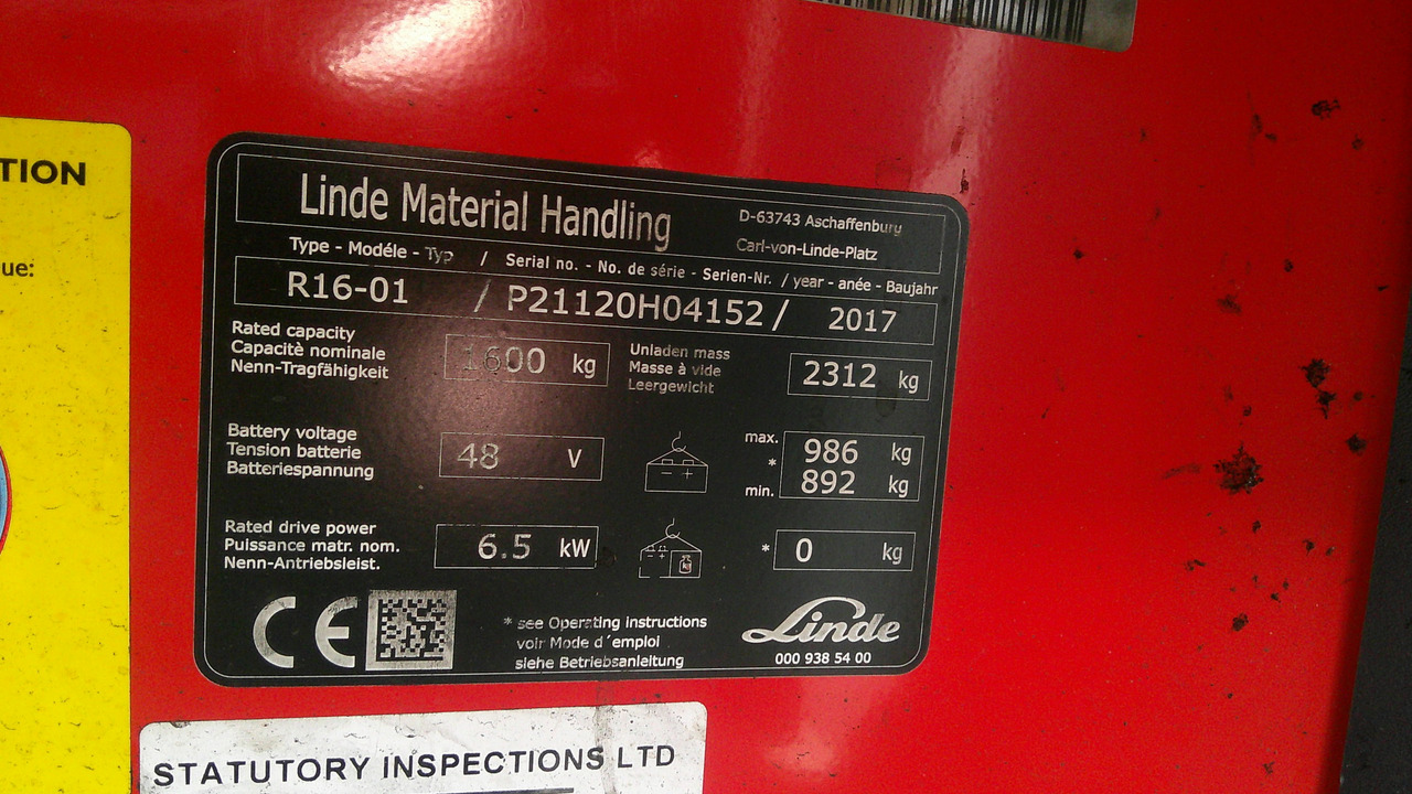 LINDE R16-01 - Reach truck: picture 2 LINDE R16-01 - Reach truck: picture 2