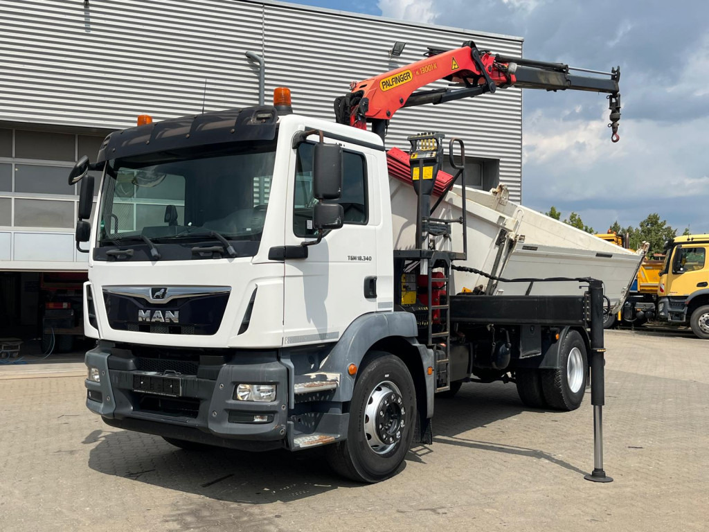 MAN TG-M 18.340 4x2 2-Achs Kipper Kran Palf. PK 13001 KA - Tipper, Crane truck: picture 1 MAN TG-M 18.340 4x2 2-Achs Kipper Kran Palf. PK 13001 KA - Tipper, Crane truck: picture 1