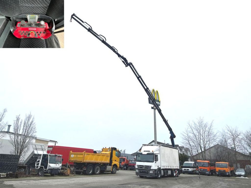 Mercedes-Benz Actros 2541 L6x2 Pritsche Heckkran 34m/to, Jib, - Crane truck, Curtain side truck: picture 1 Mercedes-Benz Actros 2541 L6x2 Pritsche Heckkran 34m/to, Jib, - Crane truck, Curtain side truck: picture 1