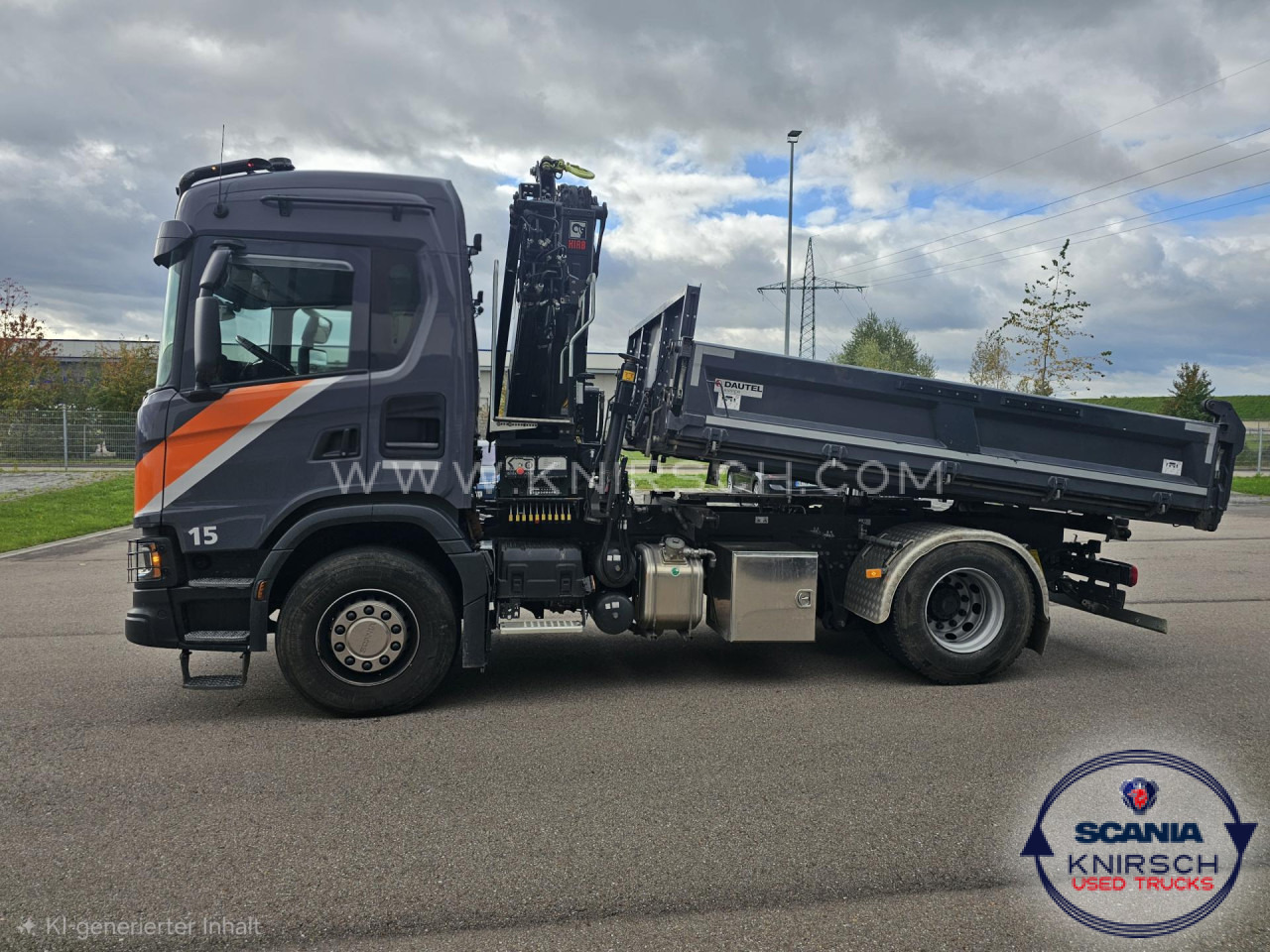 SCANIA G 320 B4x2NA 3-Seitenkipper Dautel mit Kran Hiab - Tipper van: picture 2 SCANIA G 320 B4x2NA 3-Seitenkipper Dautel mit Kran Hiab - Tipper van: picture 2