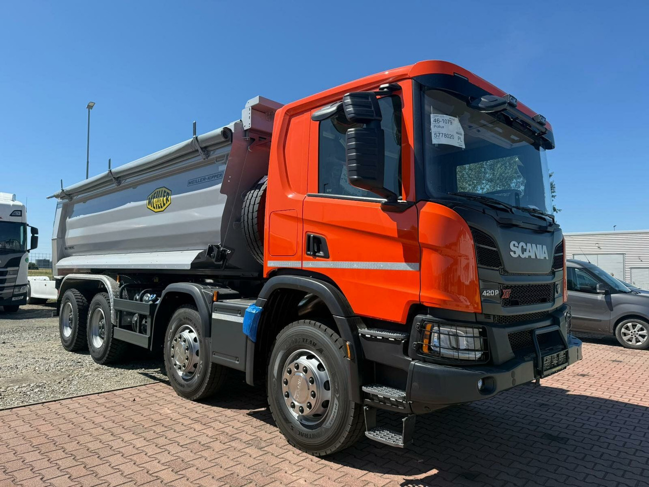 Scania P 420 8x4 Kipper Meiller Euro 6 - Skip loader truck: picture 1 Scania P 420 8x4 Kipper Meiller Euro 6 - Skip loader truck: picture 1