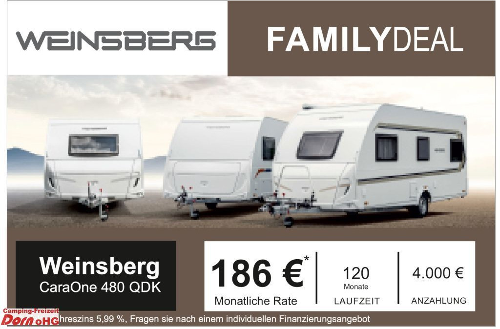 Weinsberg CaraOne 480 QDK 3 Pakete Weinsberg CaraOne 480 QDK 3 Pakete - Caravan: picture 1 Weinsberg CaraOne 480 QDK 3 Pakete Weinsberg CaraOne 480 QDK 3 Pakete - Caravan: picture 1