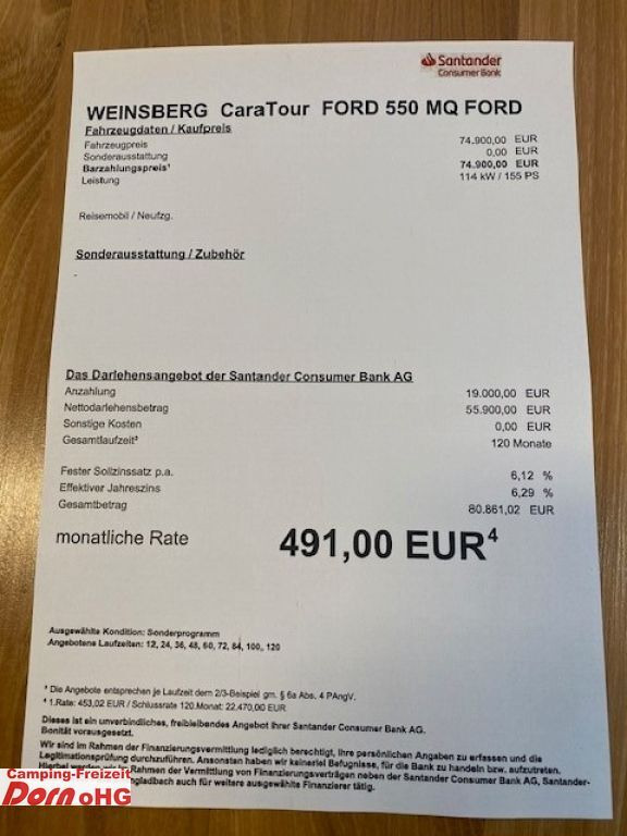 New Campervan Weinsberg CaraTour 550 MQ Assistenzpaket/Automatik Weinsberg CaraTour 550 MQ Assistenzpaket/Automatik: picture 7