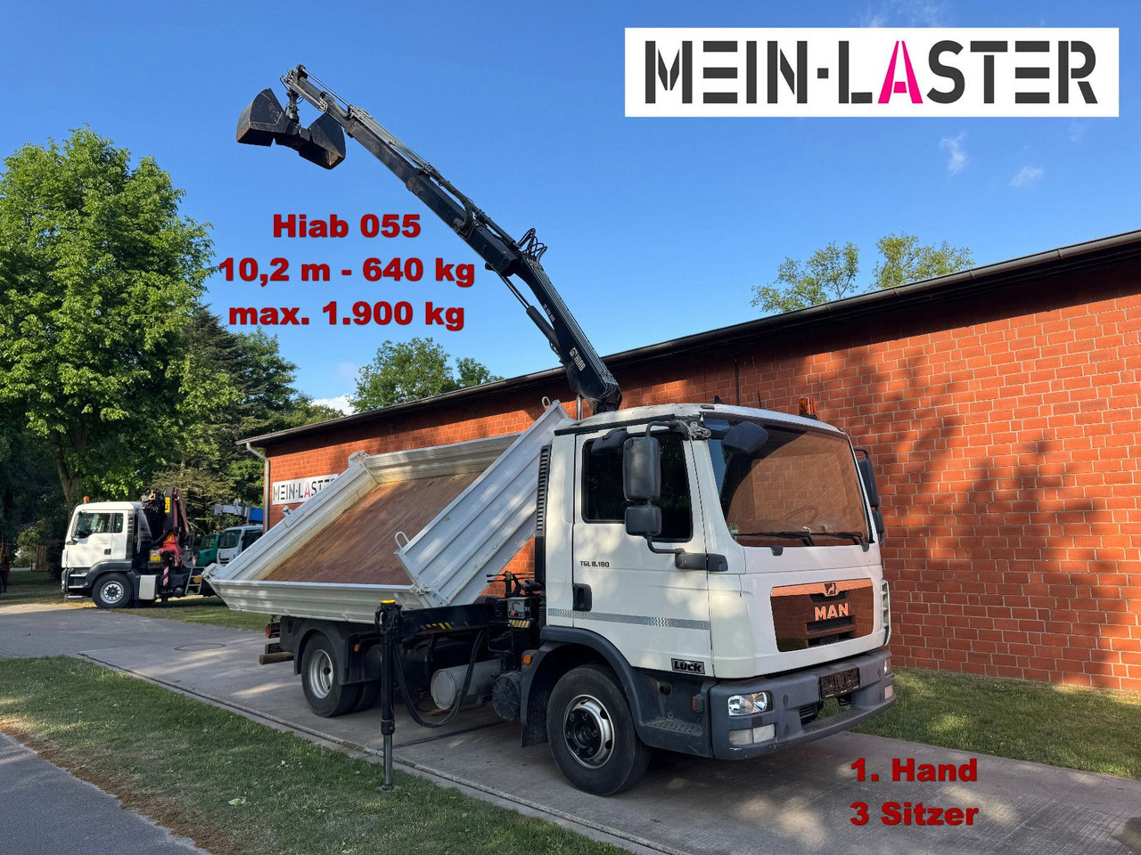 MAN TGL 8.180 3 S-Kipper Hiab 55 D *10,2 m - 640 kg - Tipper van: picture 1 MAN TGL 8.180 3 S-Kipper Hiab 55 D *10,2 m - 640 kg - Tipper van: picture 1