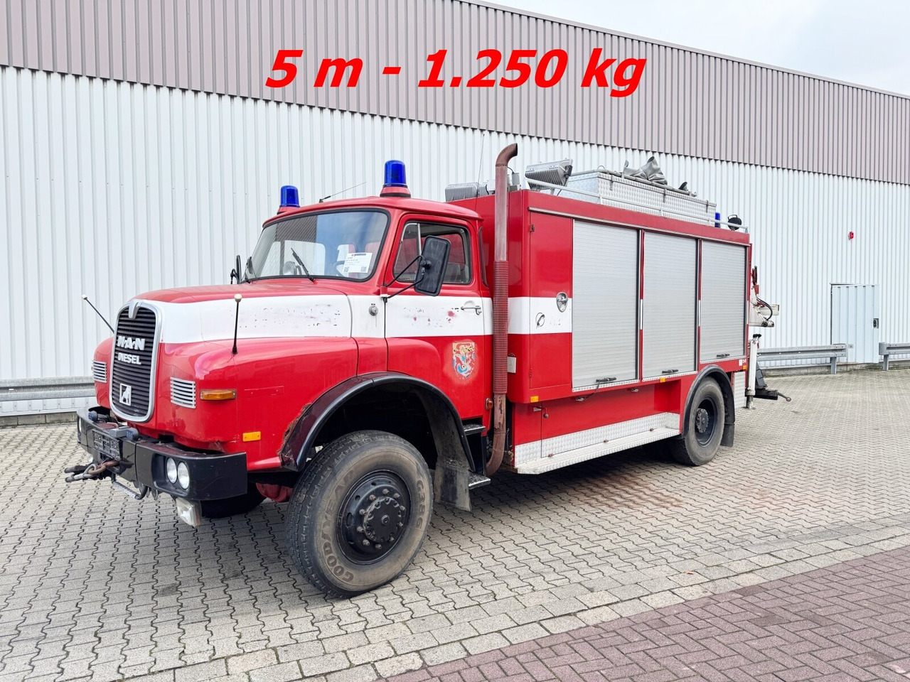 MAN 16.168 HAK 4x4 16.168 HAK 4x4, Seilwinde, Heckkran Hiab 650/1 - Fire engine: picture 1 MAN 16.168 HAK 4x4 16.168 HAK 4x4, Seilwinde, Heckkran Hiab 650/1 - Fire engine: picture 1