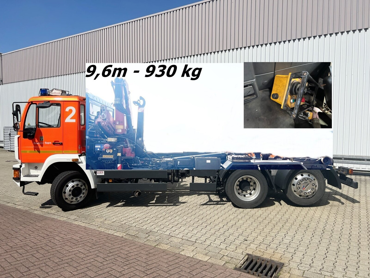 MAN 25/18.284 6x2-4 LL 25/18.284 6x2-4 LL,Kran HMF 1113 K3, Funk, Retarder - Hook lift truck, Crane truck: picture 1 MAN 25/18.284 6x2-4 LL 25/18.284 6x2-4 LL,Kran HMF 1113 K3, Funk, Retarder - Hook lift truck, Crane truck: picture 1