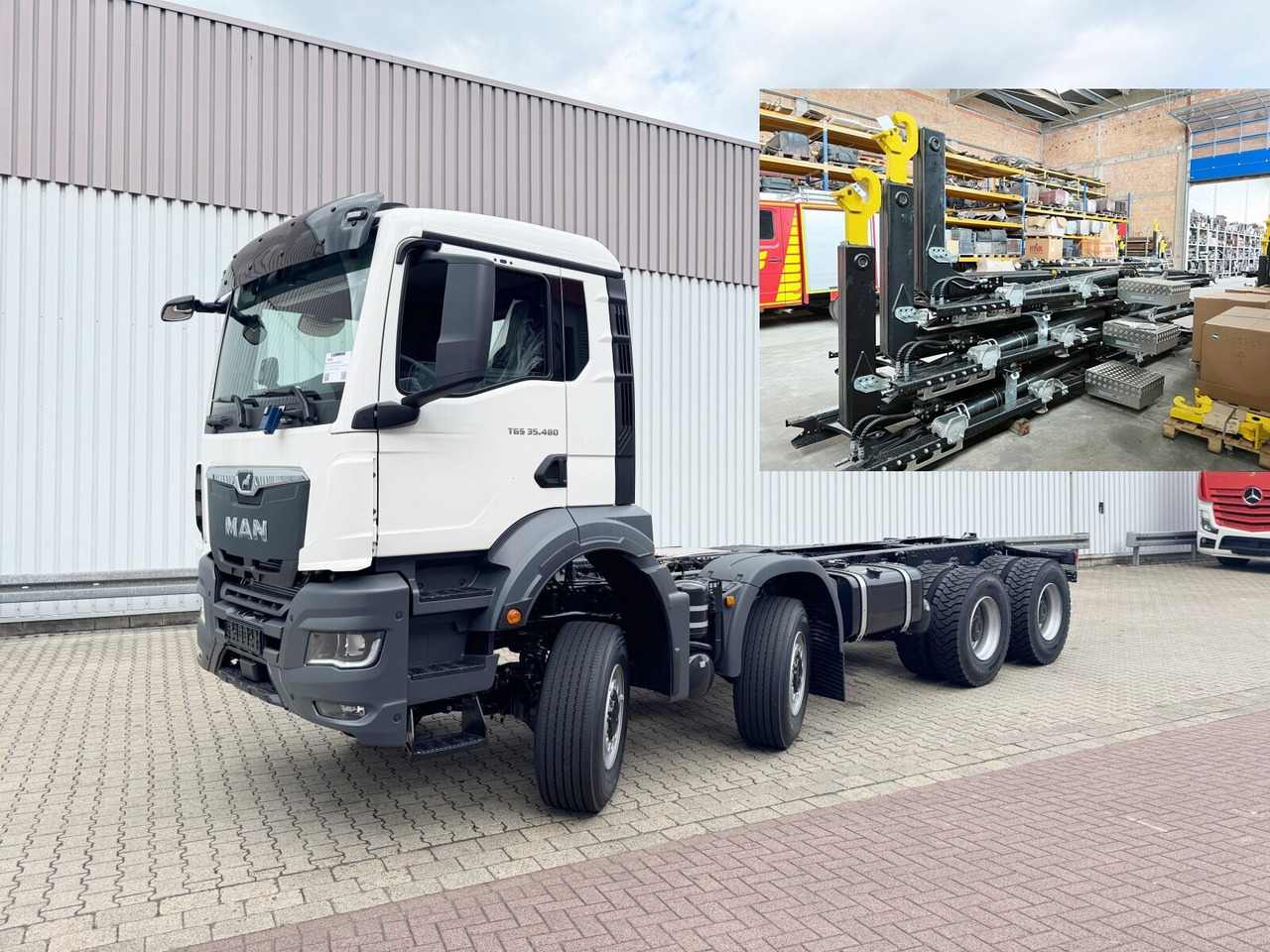 MAN TGS 35.480 8x8 BB CH TGS 35.480 8x8 BB CH, Hohe Bauart, Nebenantrieb - Hook lift truck: picture 1 MAN TGS 35.480 8x8 BB CH TGS 35.480 8x8 BB CH, Hohe Bauart, Nebenantrieb - Hook lift truck: picture 1