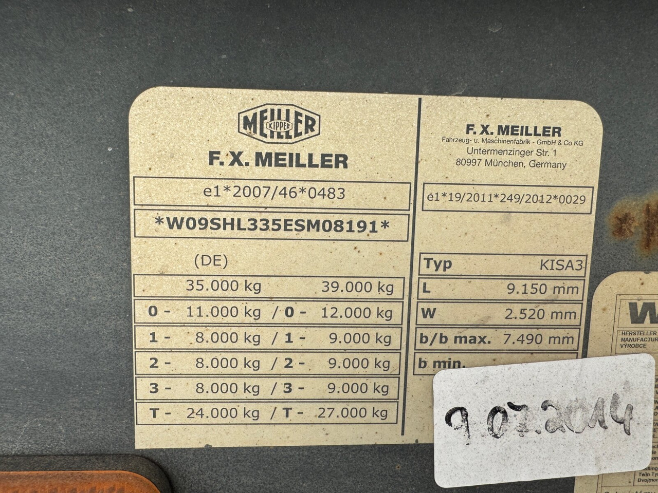 Meiller MHPS 12/27 MHPS 12/27, Stahlmulde ca. 26m³, Liftachse - Tipper semi-trailer: picture 2 Meiller MHPS 12/27 MHPS 12/27, Stahlmulde ca. 26m³, Liftachse - Tipper semi-trailer: picture 2