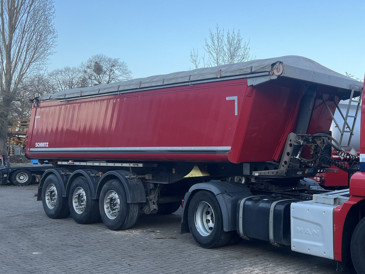 Schmitz Cargobull SKI 24 SL 7.2 SKI 24 SL 7.2, Alumulde ca. 24m³, Liftachse, E-Verdeck, Funk - Semi-trailer: picture 1 Schmitz Cargobull SKI 24 SL 7.2 SKI 24 SL 7.2, Alumulde ca. 24m³, Liftachse, E-Verdeck, Funk - Semi-trailer: picture 1