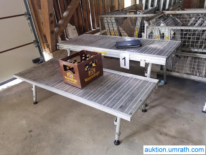 Posten Konvolut Zarges Plattform Laufsteg Bühne Überstieg Gehsteig Sockel Treppen Aluminium hochwertig - Garage equipment: picture 2 Posten Konvolut Zarges Plattform Laufsteg Bühne Überstieg Gehsteig Sockel Treppen Aluminium hochwertig - Garage equipment: picture 2