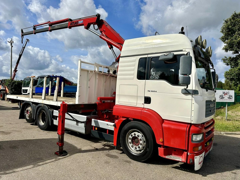 MAN TG 360 A 6x2 + KRAN ATLAS 100.1 A3 - PLATFORM 5m80 - E3 - LIFT-AXLE - FULL AIR SUSPENSION - ZF AS TRONIC - BE TRUCK - Dropside/ Flatbed truck, Crane truck: picture 2 MAN TG 360 A 6x2 + KRAN ATLAS 100.1 A3 - PLATFORM 5m80 - E3 - LIFT-AXLE - FULL AIR SUSPENSION - ZF AS TRONIC - BE TRUCK - Dropside/ Flatbed truck, Crane truck: picture 2