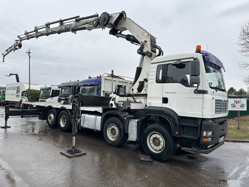 Crane truck MAN TGA 35.430 8x2 + CRANE HIAB 700 E-6 + JIB 165X-3 - RETARDER - PLATFORM 6m70~8m50 EXTENDABLE - MANUAL GEARBOX ZF - LIFT + STEERING AXLE: picture 1