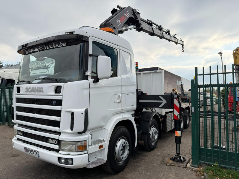 Scania 114C-380 8x4 + CRANE HIAB 700 E-5 - PLATFORM 6m80 + TWISTLOCKS - MANUAL - RETARDER - STEEL SPRING / BIG AXLE HUB REDUCTION - AP ACHSEN - Crane truck: picture 3 Scania 114C-380 8x4 + CRANE HIAB 700 E-5 - PLATFORM 6m80 + TWISTLOCKS - MANUAL - RETARDER - STEEL SPRING / BIG AXLE HUB REDUCTION - AP ACHSEN - Crane truck: picture 3