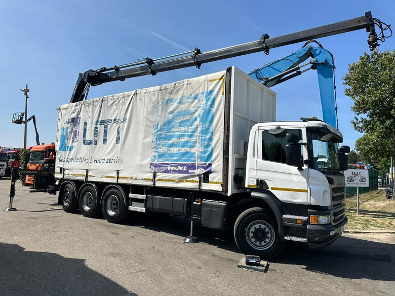 Scania P410 8x4 TRIDEM PRITSCHE PLANE + KRAN HIAB 244 EP-4 HIDUO - RETARDER - LIFT + STEERING AXLE - *327.000km* - RADIO - Curtain side truck, Crane truck: picture 2 Scania P410 8x4 TRIDEM PRITSCHE PLANE + KRAN HIAB 244 EP-4 HIDUO - RETARDER - LIFT + STEERING AXLE - *327.000km* - RADIO - Curtain side truck, Crane truck: picture 2