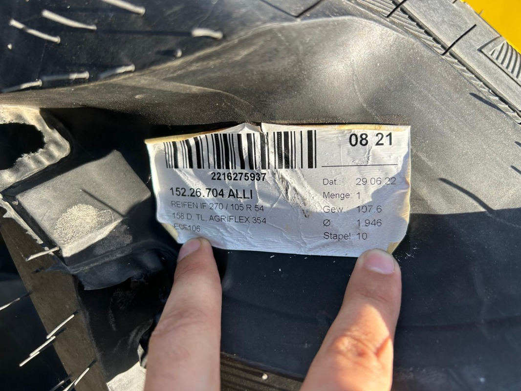 Alliance 270/105R54 Zwillingsräder - 2 Stück - Wheels and tires for Agricultural machinery: picture 4 Alliance 270/105R54 Zwillingsräder - 2 Stück - Wheels and tires for Agricultural machinery: picture 4