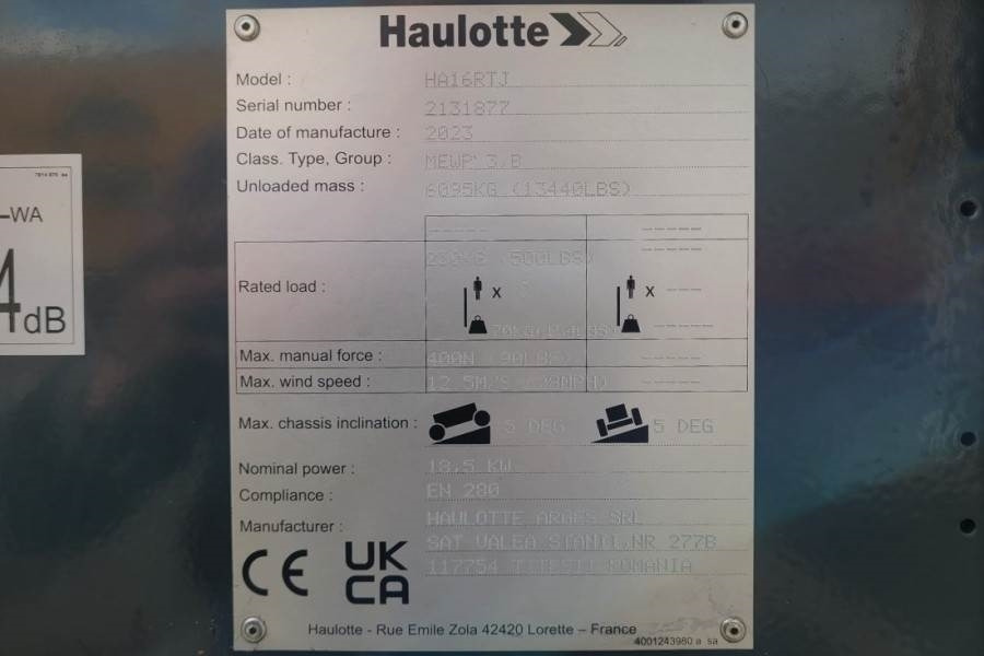 Haulotte HA16RTJ Valid Inspection, *Guarantee! Diesel, 4x4 - Articulated boom lift: picture 3 Haulotte HA16RTJ Valid Inspection, *Guarantee! Diesel, 4x4 - Articulated boom lift: picture 3