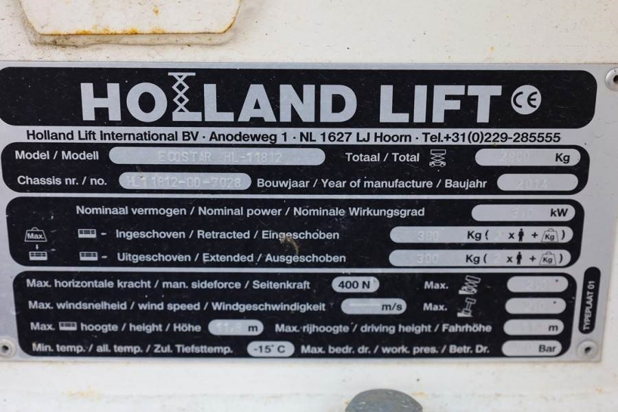 Scissor lift Holland Lift Ecostar HL-11812 Electric, 14m Working Height, 300: picture 6 Scissor lift Holland Lift Ecostar HL-11812 Electric, 14m Working Height, 300: picture 6