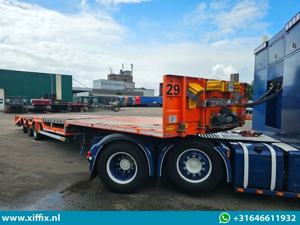 Faymonville 3-ass. Vlakke uitschuifbare Mega oplegger / Uitklapbare laadvloer klep / Naloop gestuurd - Dropside/ Flatbed semi-trailer: picture 4 Faymonville 3-ass. Vlakke uitschuifbare Mega oplegger / Uitklapbare laadvloer klep / Naloop gestuurd - Dropside/ Flatbed semi-trailer: picture 4