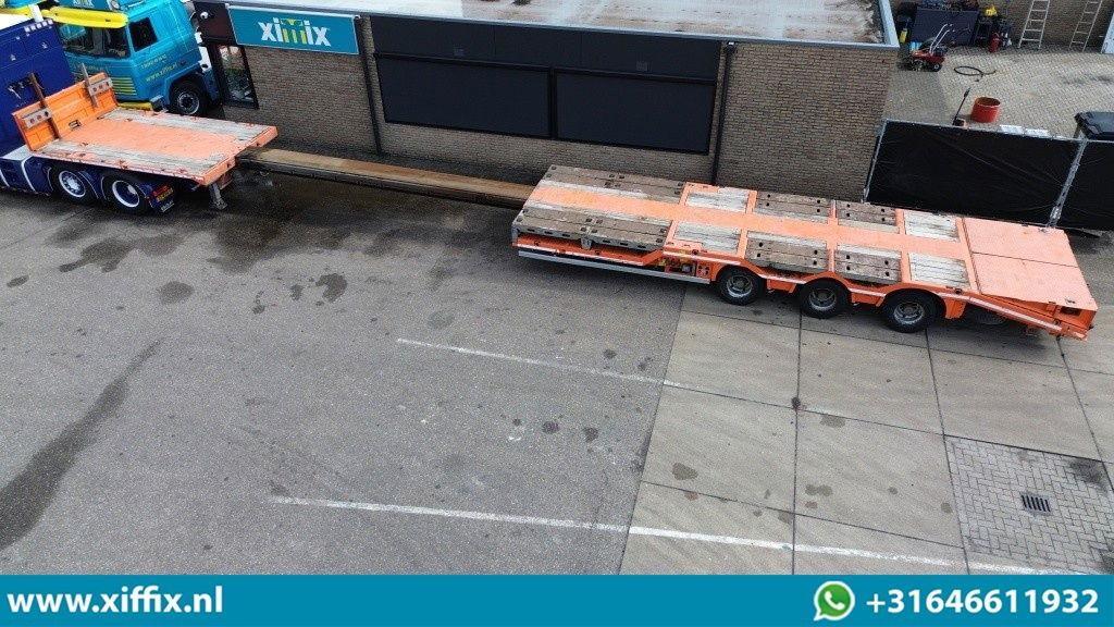 Faymonville 3-ass. Vlakke uitschuifbare Mega oplegger / Uitklapbare laadvloer klep / Naloop gestuurd - Dropside/ Flatbed semi-trailer: picture 2 Faymonville 3-ass. Vlakke uitschuifbare Mega oplegger / Uitklapbare laadvloer klep / Naloop gestuurd - Dropside/ Flatbed semi-trailer: picture 2