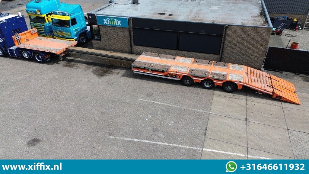 Faymonville 3-ass. Vlakke uitschuifbare Mega oplegger / Uitklapbare laadvloer klep / Naloop gestuurd - Dropside/ Flatbed semi-trailer: picture 2 Faymonville 3-ass. Vlakke uitschuifbare Mega oplegger / Uitklapbare laadvloer klep / Naloop gestuurd - Dropside/ Flatbed semi-trailer: picture 2