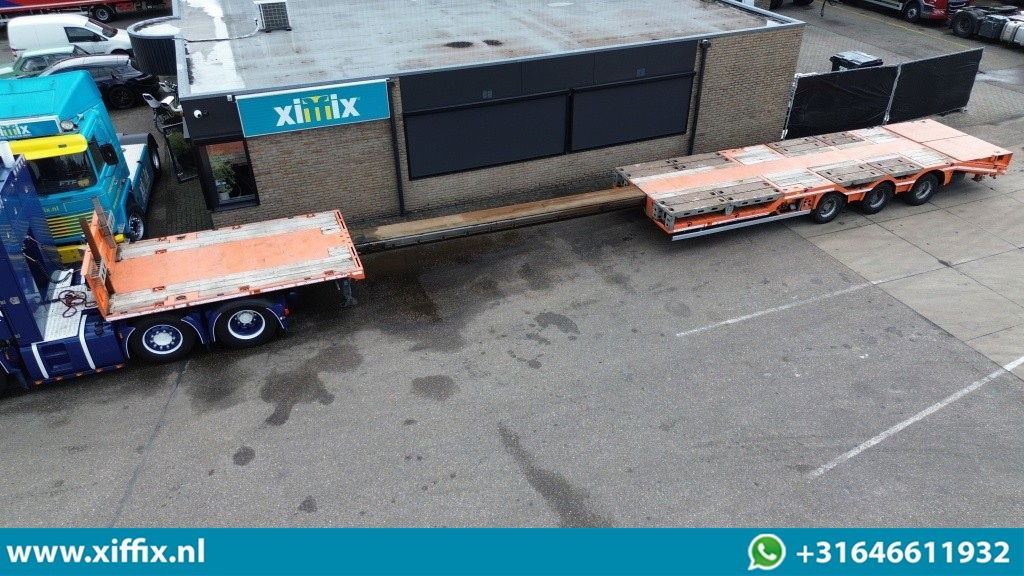 Faymonville 3-ass. Vlakke uitschuifbare Mega oplegger / Uitklapbare laadvloer klep / Naloop gestuurd - Dropside/ Flatbed semi-trailer: picture 1 Faymonville 3-ass. Vlakke uitschuifbare Mega oplegger / Uitklapbare laadvloer klep / Naloop gestuurd - Dropside/ Flatbed semi-trailer: picture 1