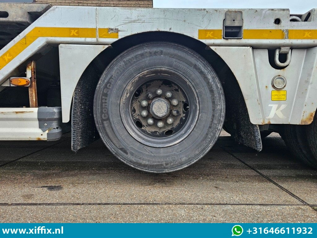 Dropside/ Flatbed semi-trailer Kässbohrer 3-ass. Vlakke uitschuifbare Mega oplegger / Naloop gestuurd: picture 8